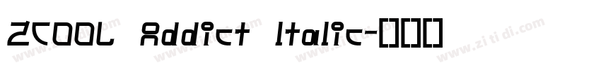 ZCOOL Addict ltalic字体转换